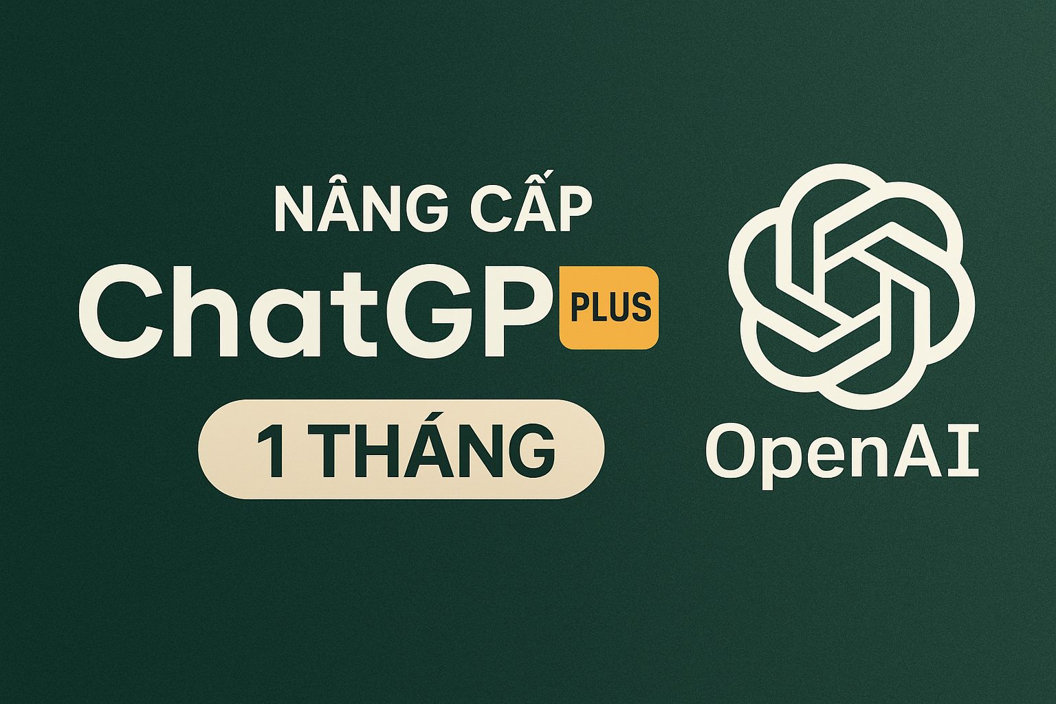 ChatGPT Plus 20$ 1 tháng - Nâng cấp chính chủ trên tài khoản của bạn